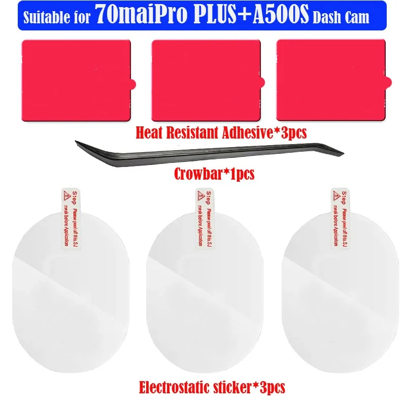 

Для оригинального 70mai A500S Dash Cam Dash Cam Smart термостойкие клейкие и статические наклейки, для автомобильного видеорегистратора 70mai Pro plus