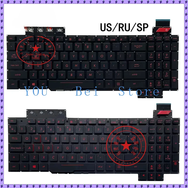 Фото Новая клавиатура для ноутбука ASUS FX503 FX503V/VM FX503VD FX63 FX63V FX63VD FX63VM FZ63 FZ63V ZX63V ZX63VE GL503 GL503V/VS №1