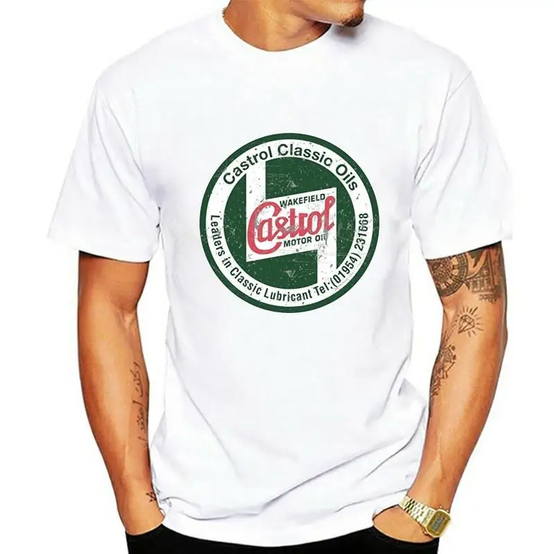 NEW CASTROL VINTAGE SIGN T SHIRT Distressed Classic Retro Oil Racer Cool Casual Pride T-shirt Men Unisex New Fashion Large Size