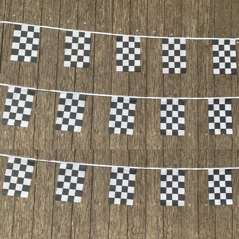 Xvggdg 10 м, 38 шт./комплект, 14 см x 21 см, гоночная веревка в клетку, Гоночный флаг, гоночный автомобиль, вымпелель, флаги, баннеры