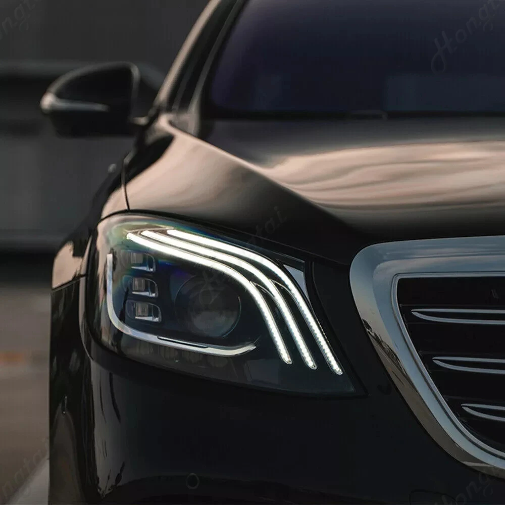 Пара фар в сборе для Mercedes-Benz S-Class W222 DRL 2014-2018 обновленные светодиодные ежедневные