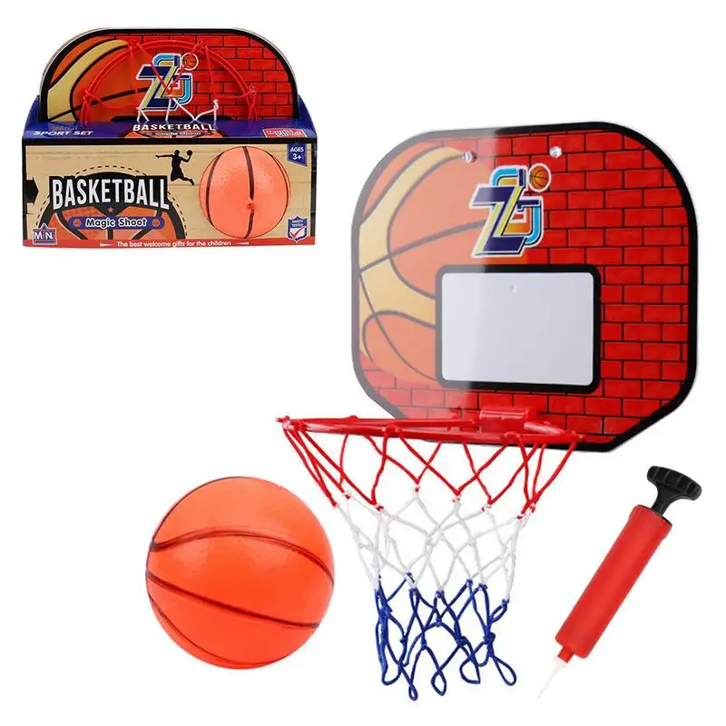 

Мини детский подвесной комплект баскетбольных обручей с насосом для помещений подвесная баскетбольная доска для детей семейная детская ко...