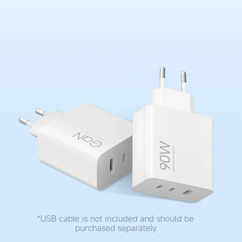 Фото Xiaomi 90W HyperCharge 3-портовый адаптер питания USB-зарядное устройство для быстрой зарядки для электроники №2