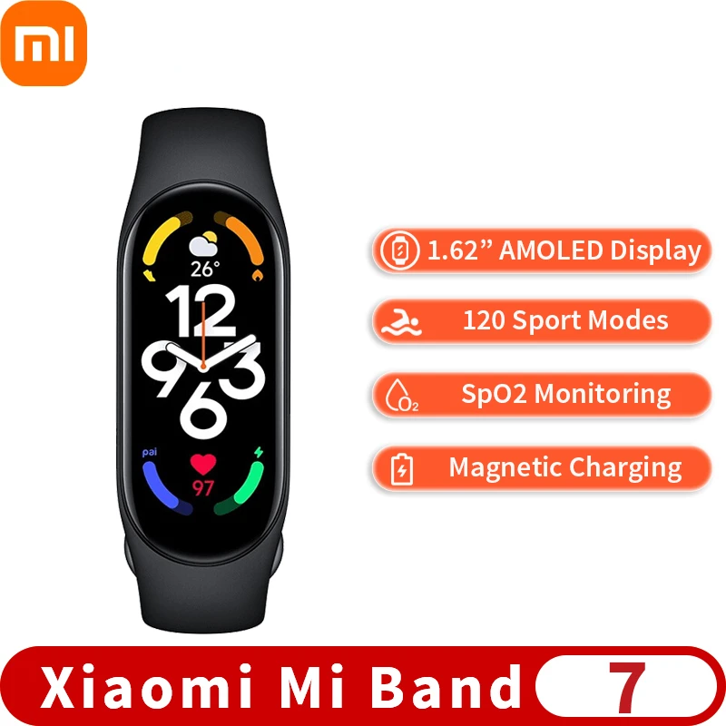 

Xiaomi Mi Band 7 Smart Bracelet 6 Color AMOLED Blood Oxygen Smart Team Fitness Traker Heart Rate Bluetooth Waterproof Miband 7