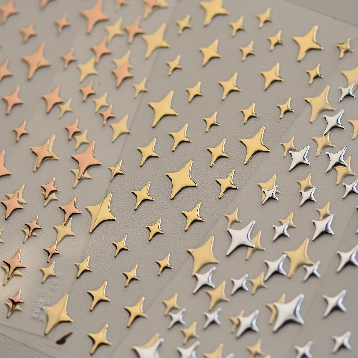 Шикарные блестящие розовые золотые серебряные порошки звезды звезда наклейки