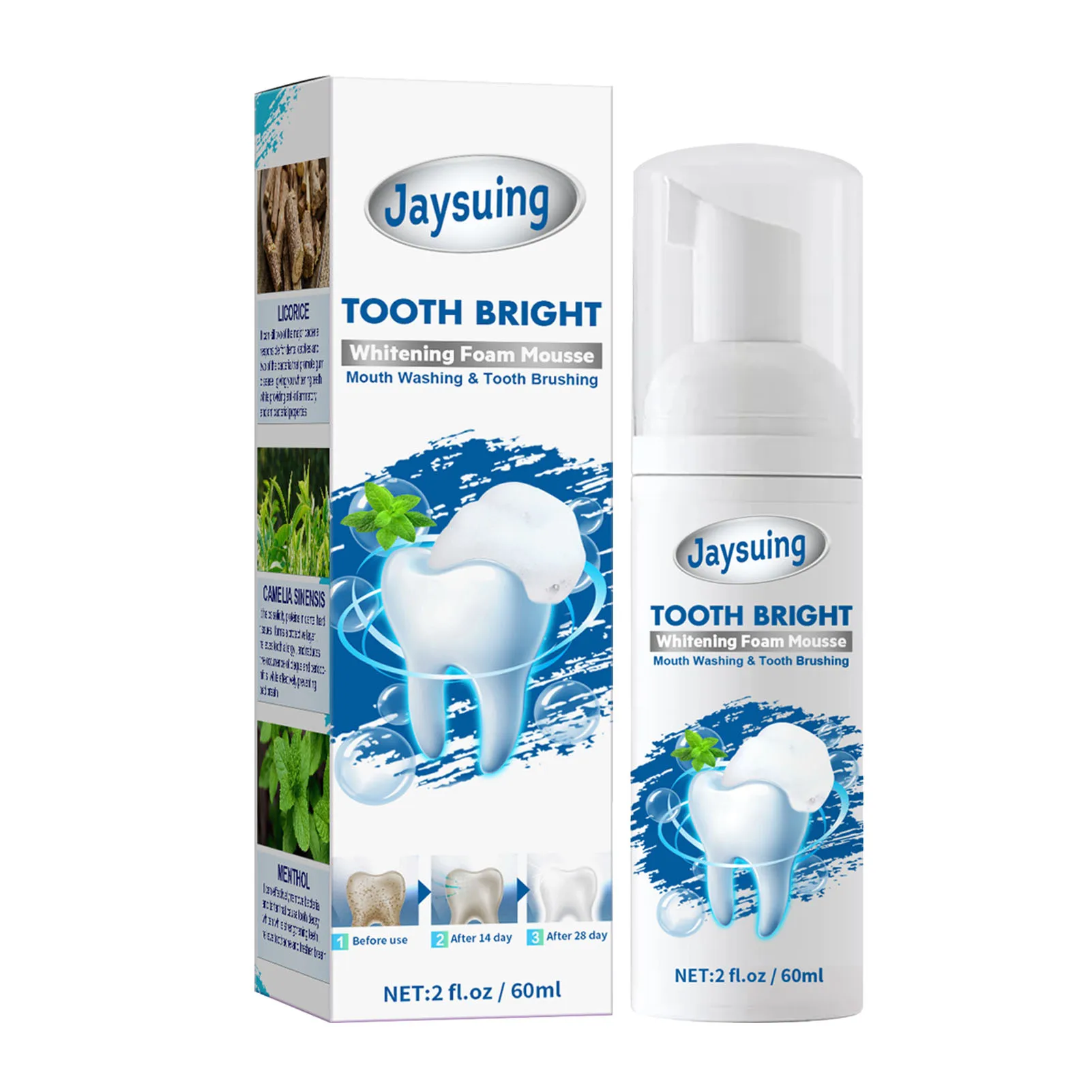 

Stain Removal Toothpaste Teeth Cleaning Foam Toothpaste Teeth Care Product Mouth Breathing Freshener Easy To Use 60ml