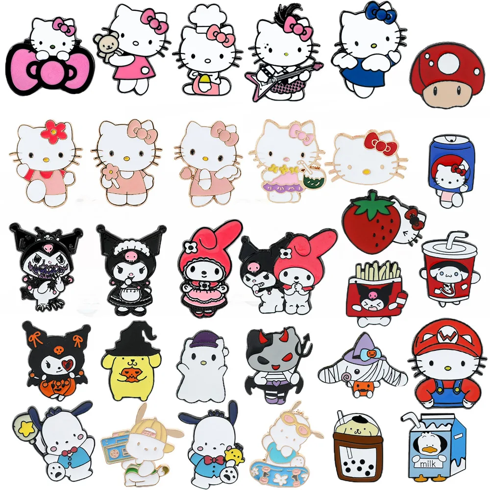 5 шт. Sanrio аниме эмалевые булавки куртка значок заколка аксессуары мультфильм