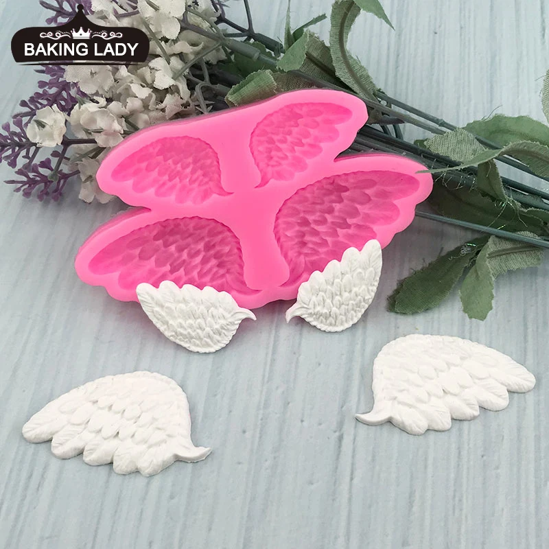 

Angel Wings Silicone Mold Fondant Cake Cookie Chocolate Mold Handmade DIY Ornament Aromatherapy Mold Gumpaste Mold