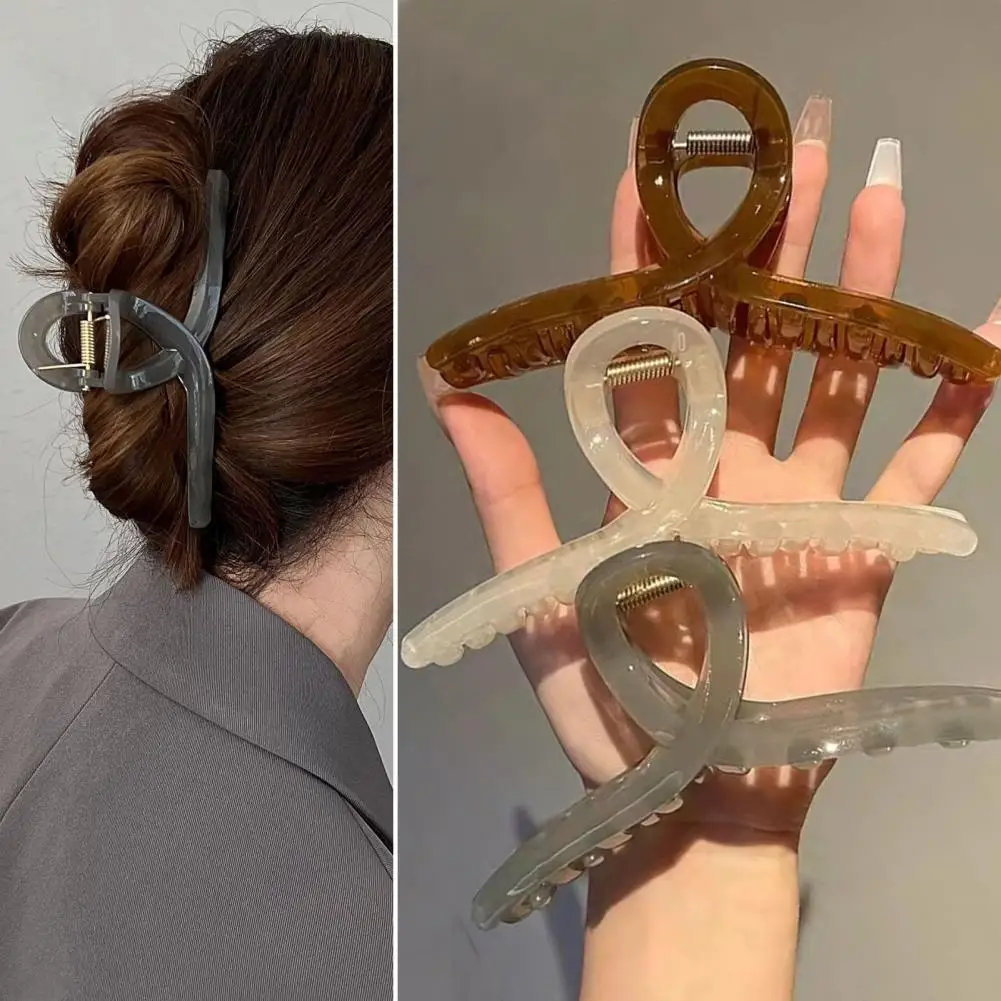 

Hair Clamp Elegant Shark Hairpin Non-slip Korean Style Headwear Jelly Color Women Head Back Hair Clamp Hair Accessories