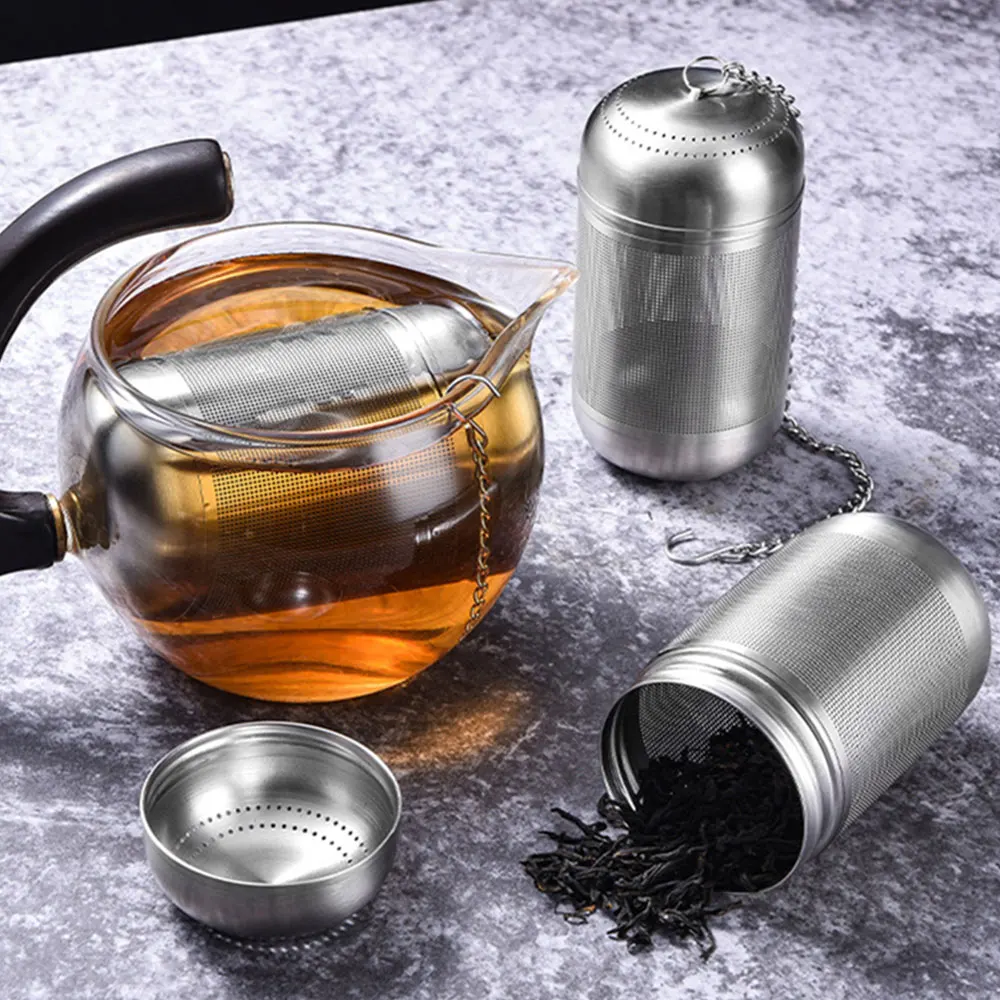 

Stainless Steel Tea Seed Tea Leaves Strainer Coffee Filter Spice Bulb Diffuser Kitchen Accessories Group Mesh Tea Pot
