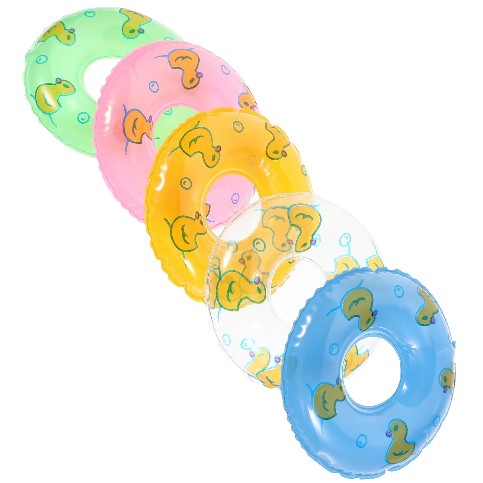 

5 Pcs Duckling Swimming Ring Miniature House Decors Supplies Desktop Ornaments Accessories Adorns Props
