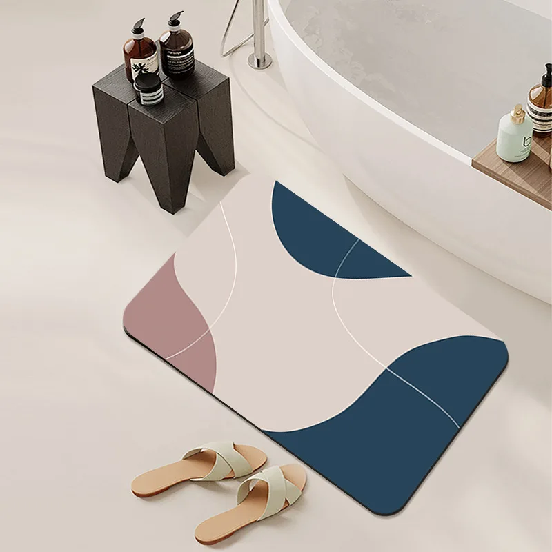 Напольный Коврик VIKAMA Для Ванной Комнаты - Водопоглощающий Нескользящий