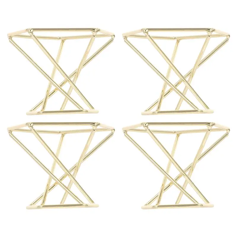 

4 Pcs Geometric Air Plant Holder Air Plant Rack Metal Plant Stand Air Plant Display Stand
