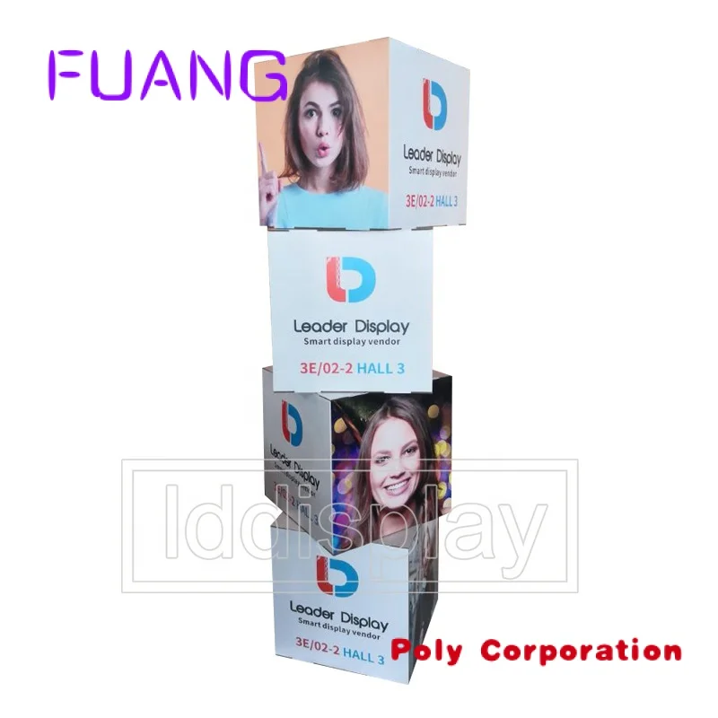 Leader Display Promotional Booth Totem Cubes Set of 4 Retail Display Promo Boxes