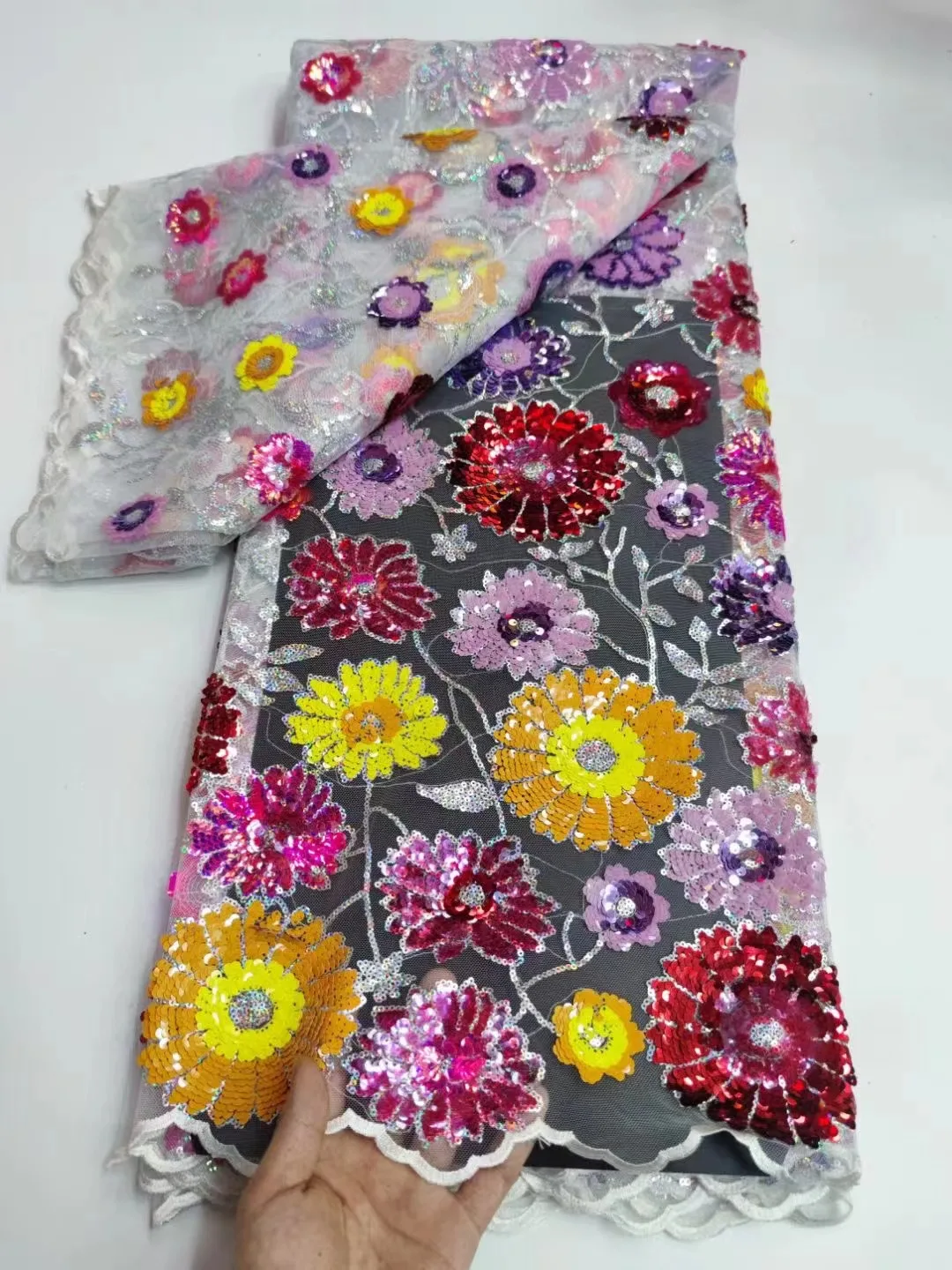 

Новое поступление, французское популярное французское Сетчатое кружево с блестками, французское высококачественное Сетчатое вечернее пла...