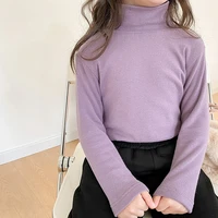 girl baby sweaters kids turtlenecks winter child pullovers sweater toddler girls solid color bottomed shirt children clothing