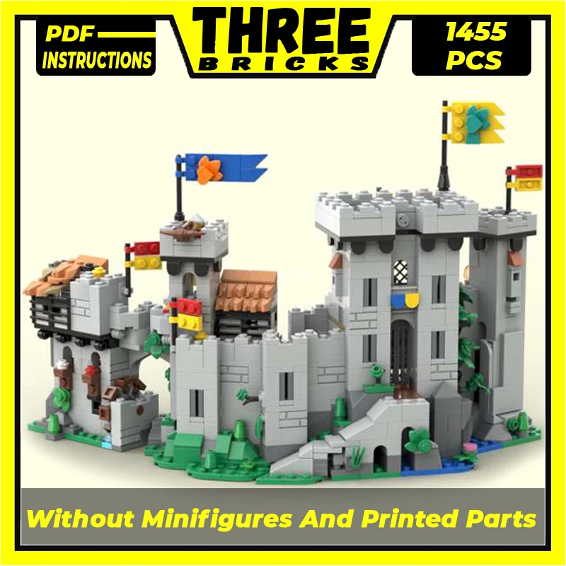 

Moc Building Blocks Castle Model Mini Lion Cub's Castle Technical Bricks DIY Assembly Construction Toys For Child Holiday Gifts