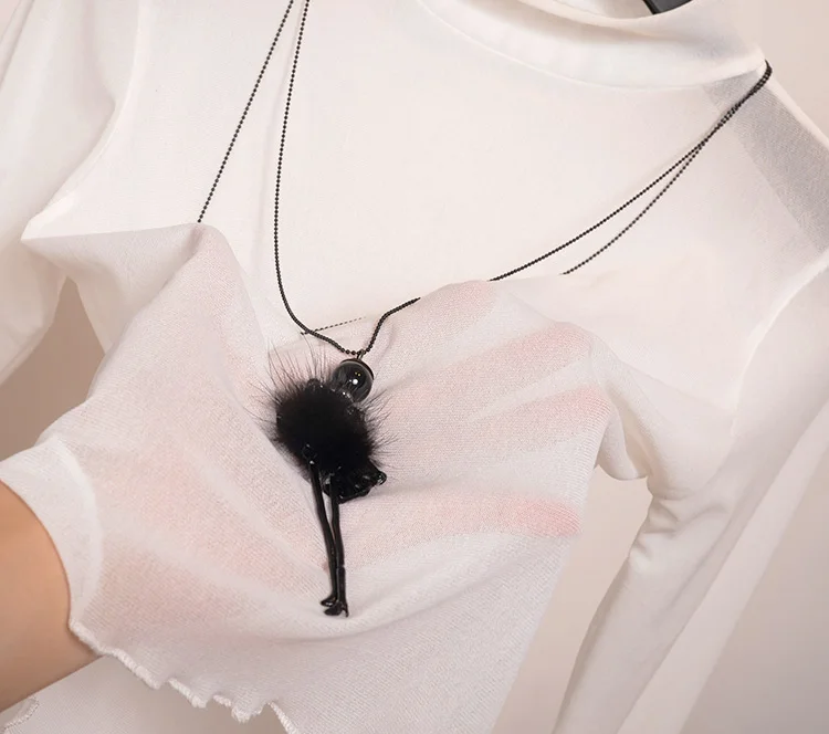 2023 Summer Women Golf Sunscreen with long sleeves and ultra-thin ice silk bottoming shirt and round neck turtleneck top