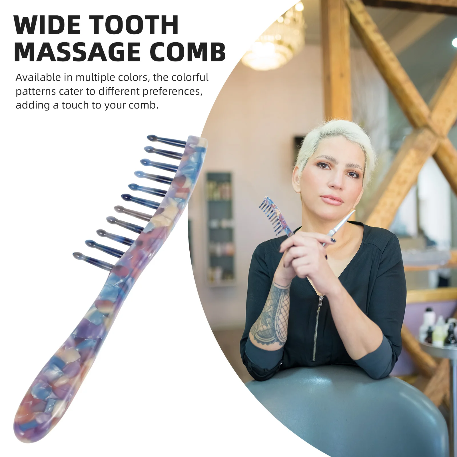 Текстурированная массажная расческа расчески с крысиным хвостом для женщин