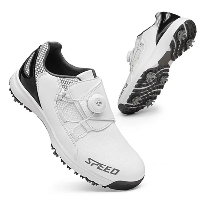

Fashion Golf Shoes Men and women couple shoes turn buckle shoelaces comfortable outdoor walk 36-46 Walking Big Footwears