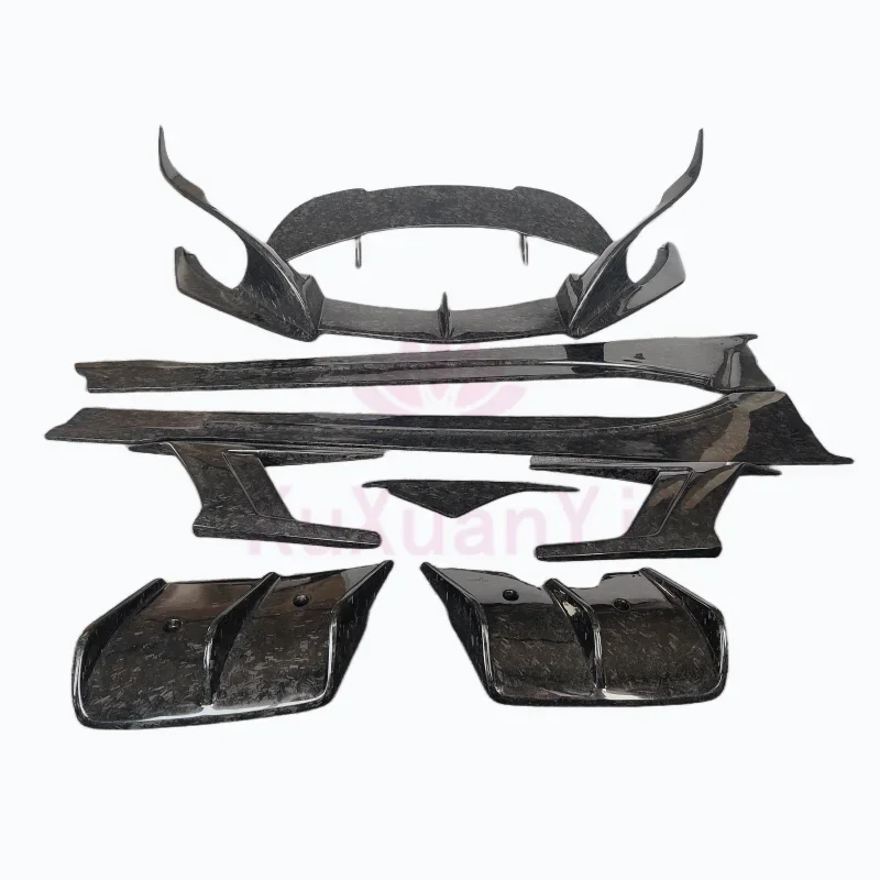 Кованые передние и задние диффузоры из настоящего углеродного волокна боковые