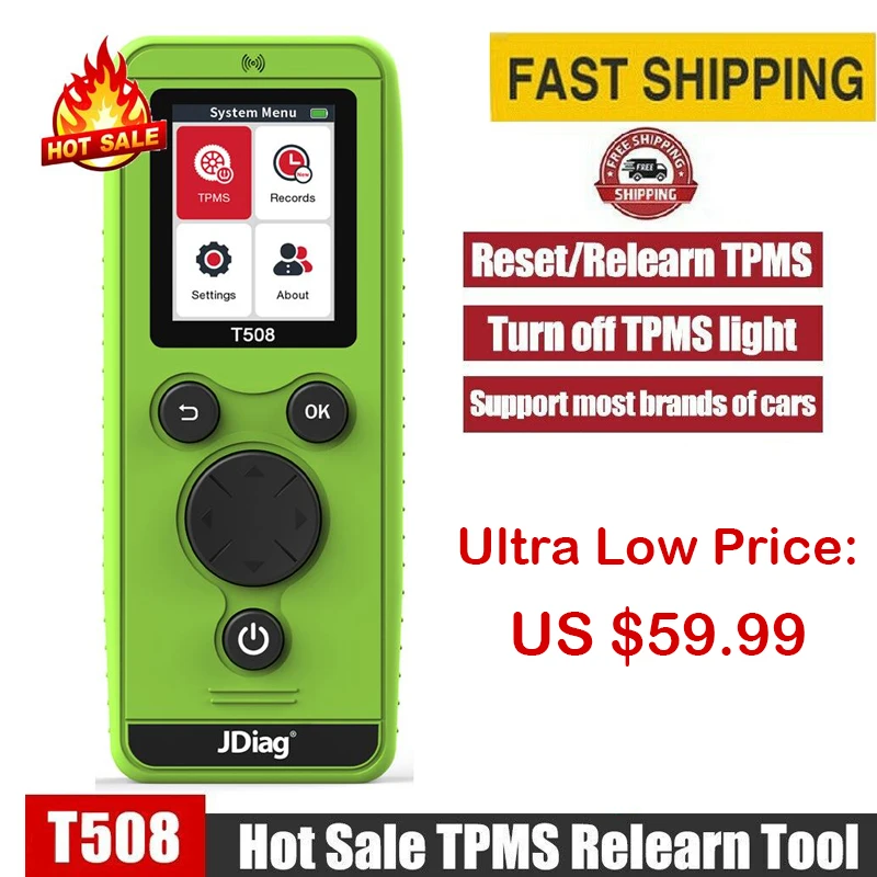 

Universal T508 TPMS Reset Tool Car Tire Pressure Monitoring System Relearn Tool For Volvo BMW Audi Ford Jeep Mitsubishi