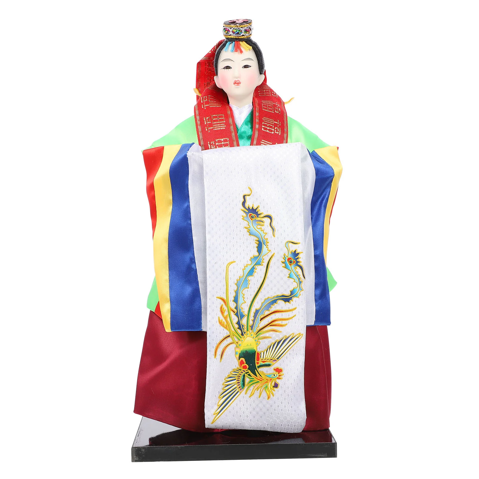 

Handmade Korean Hanbok Decoration Miniature Dolls Figure Bridal Gifts Figurine Statuette