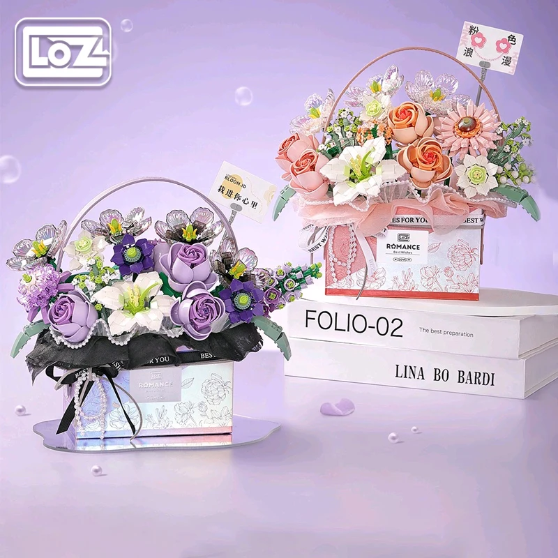 Light Portable Building Blocks Magic Fingernail Glitter Haze Purple Assembled Model Teacher's Day Gift