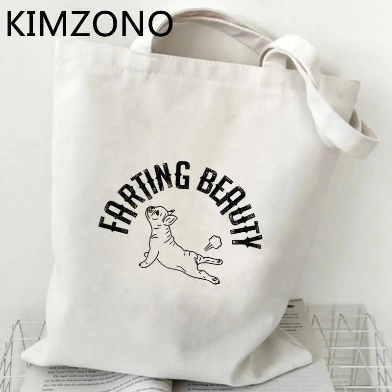 

French Bulldog shopping bag shopper reusable bolsa jute bag canvas bolso bag reciclaje shoping bolsas ecologicas sacola grab