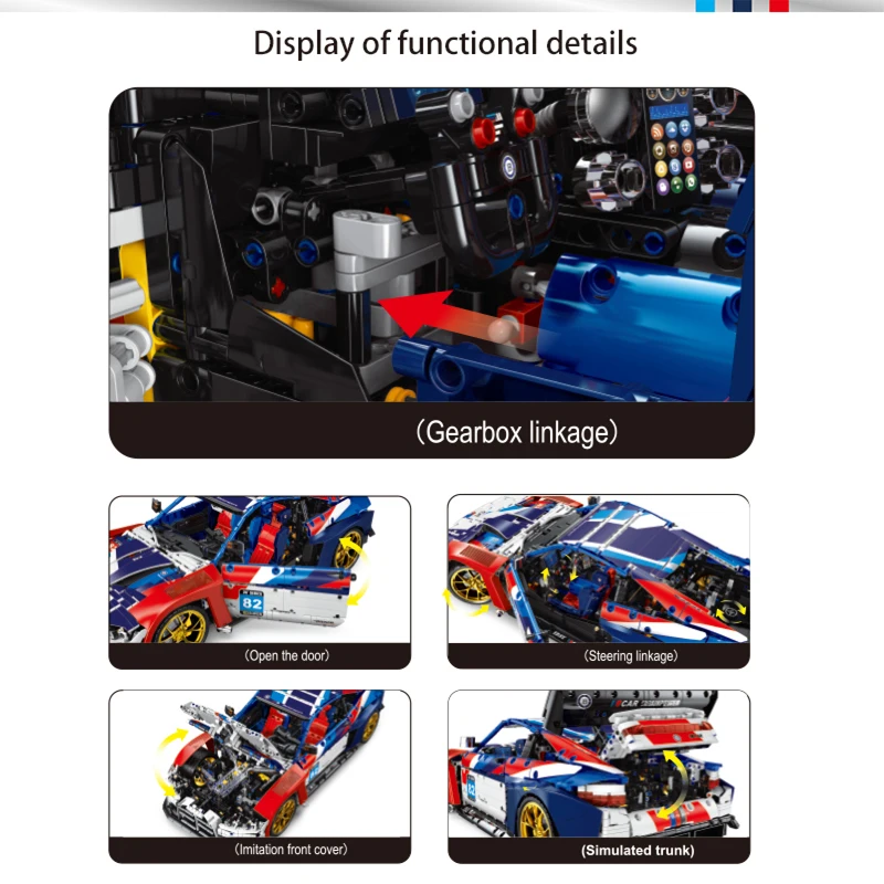 4555 шт. технология автомобиля M4 мощный спортивный автомобиль строительные блоки