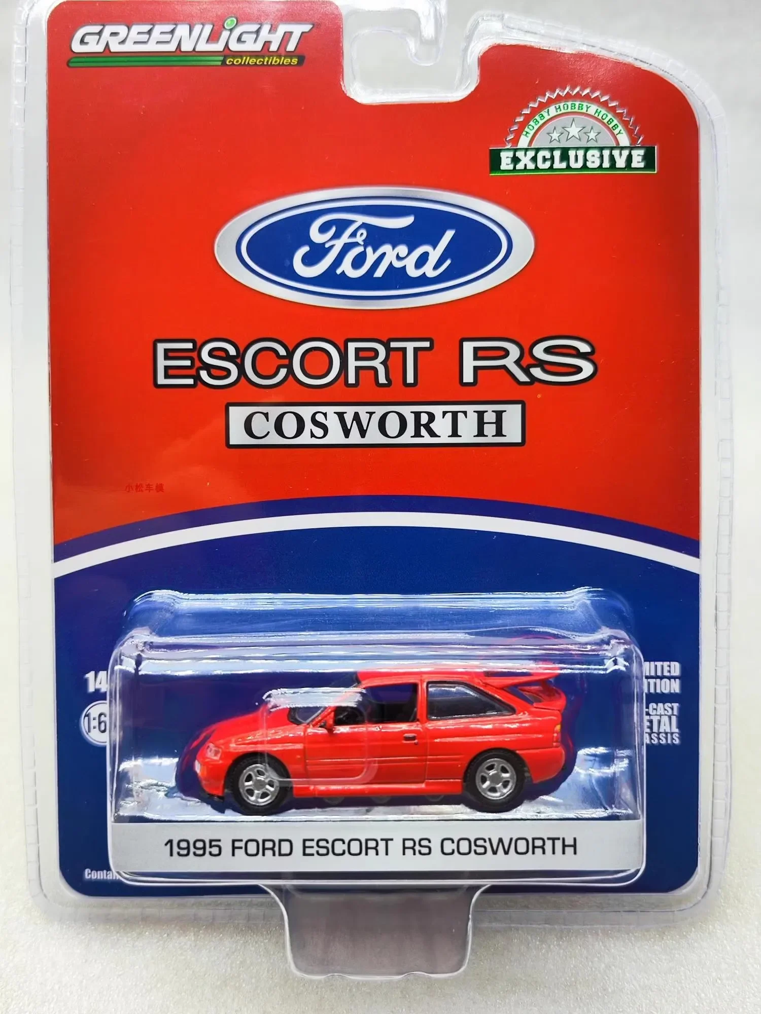 Модель автомобиля из литого металлического сплава 1:64 1995 Ford Escort RS Cosworth игрушки для