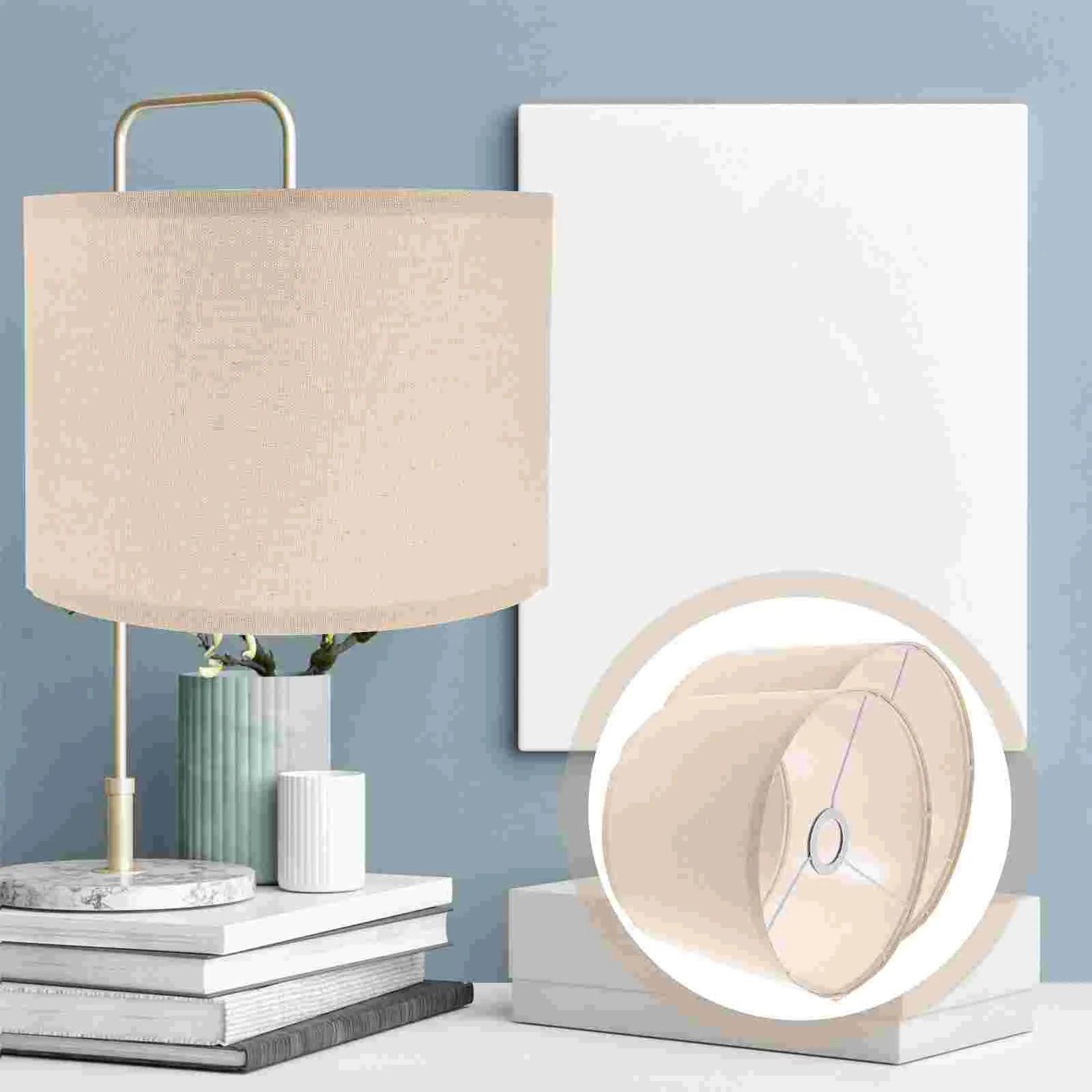 

Lamp Shades Linen Table Fabric Drum Shade Lampshades Lamps Lampshade Bedside Medium Cover Floor Light Desk Accessories