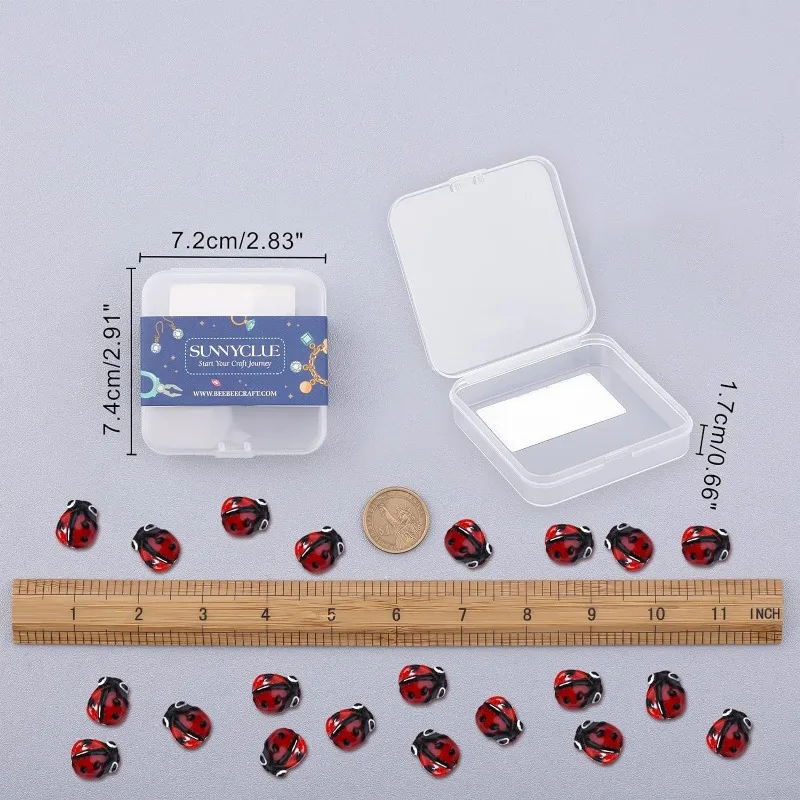 Набор красных бусин Lampworq летающие животные насекомые произведения ручной работы