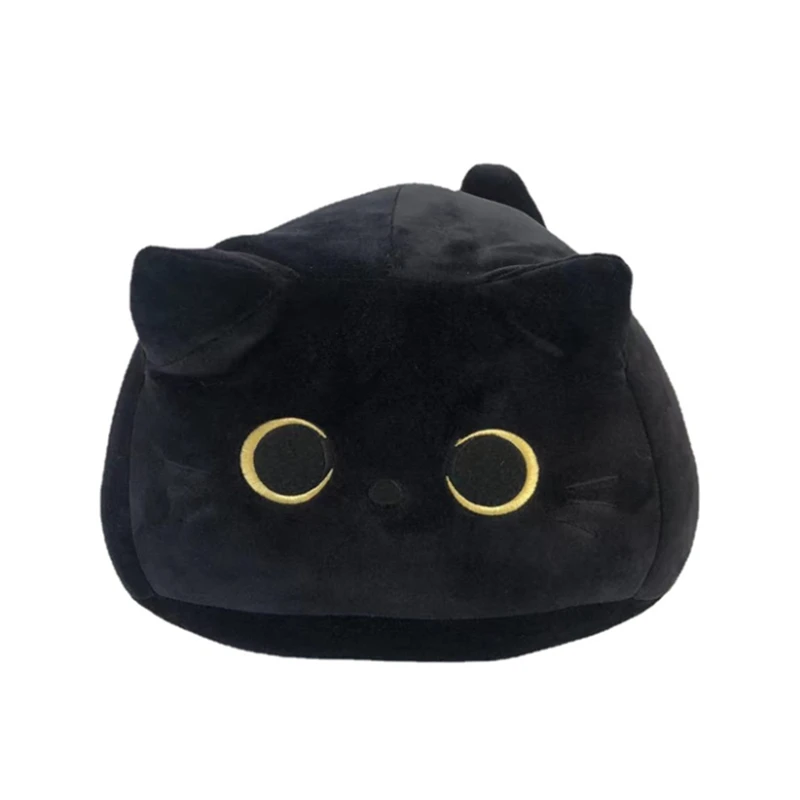 

30cm Cute Black Cats Plush Toy Stuffed Animal Soft Huggable Fat Cat Plushies Kawaii Throw Pillow Birthday Gifts For Child Girl