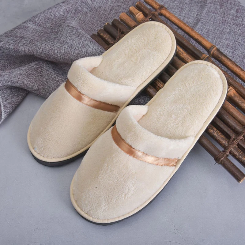 

1 Pair Non-disposable Slippers Hotel Travel Slipper Sanitary Party Home Guest Slippers Unisex Salon Homestay Home Slippers 2022