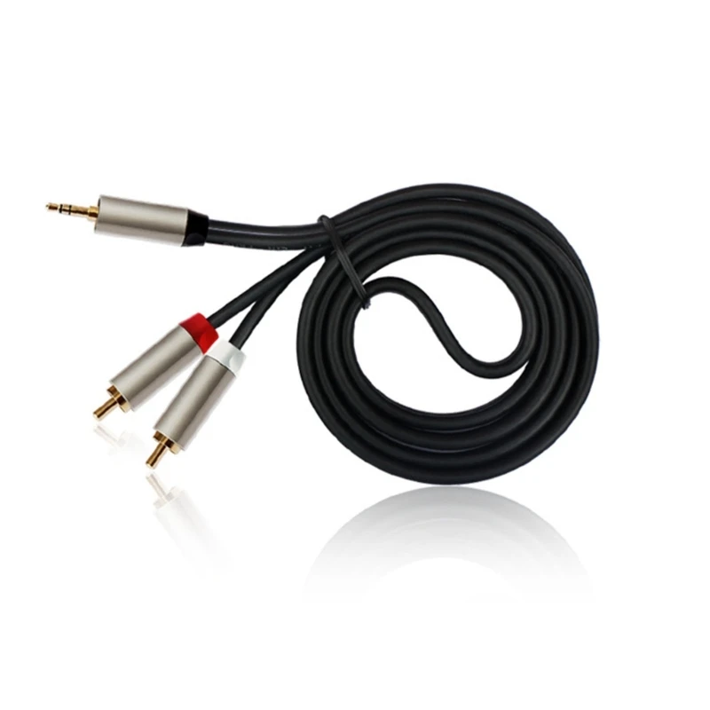 

3.5mm 1/8 to 2 Male RCA Headphone Jack Adapter Y Splitter Stereo Cord Drop Shipping