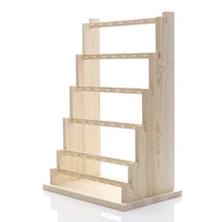 wood earring stand multilayer jewelry display stand organizer earring holder shop storage showcase