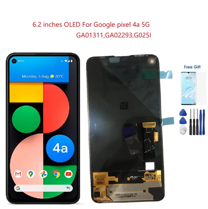 ЖК-дисплей для Google Pixel 4a 5g Lcd G025I GA01311 дисплей дигитайзер в сборе 5G Diaplay Pixel4a |