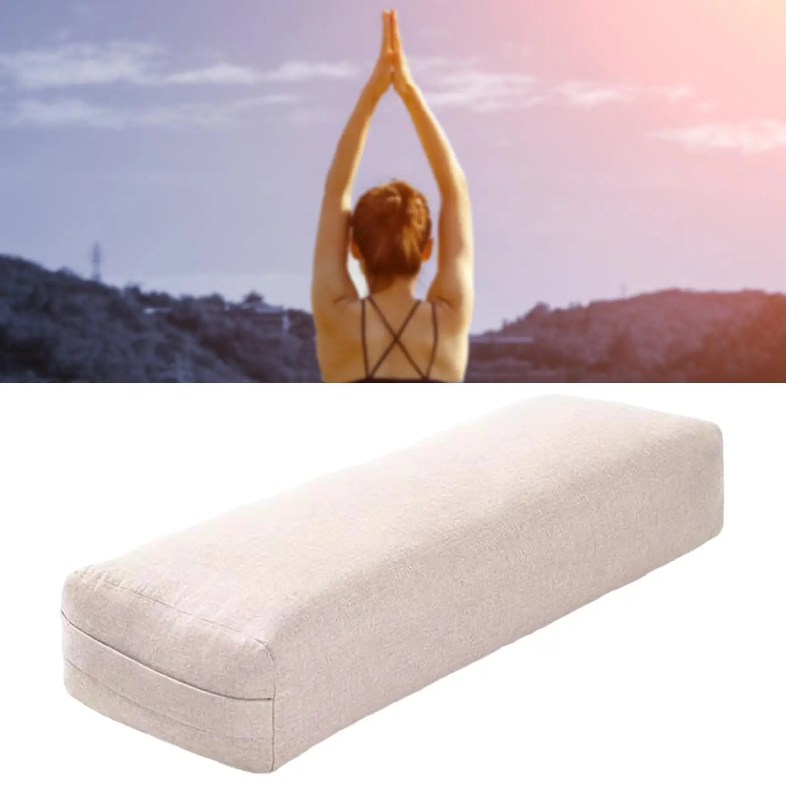 Подушка-валик для йоги с ручкой Yin Yoga удобная подушка моющийся длинный Чехол