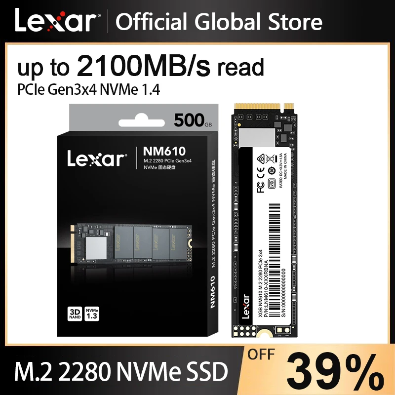

Lexar NM610 M2 SSD Hard Disk 250gb 500gb 1tb NVME M.2 2280 Internal hard drives Professional M2 SSD hard drive for Laptop PC