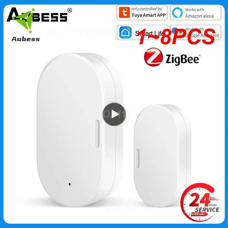 

1~8PCS Tuya Smart Zigbee Door Sensor Door Open/Closed Detector Home Alarm Security Protection Smart Life Control Via Alexa