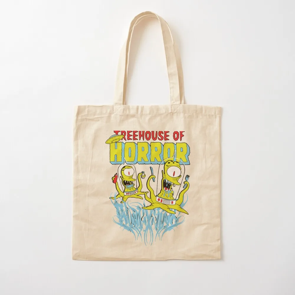 Фото Сумка-тоут Treehouse of Horror Kang and Kodos, милая сумка-кошелек, портативная сумка для покупок, женская сумка-тоут №2