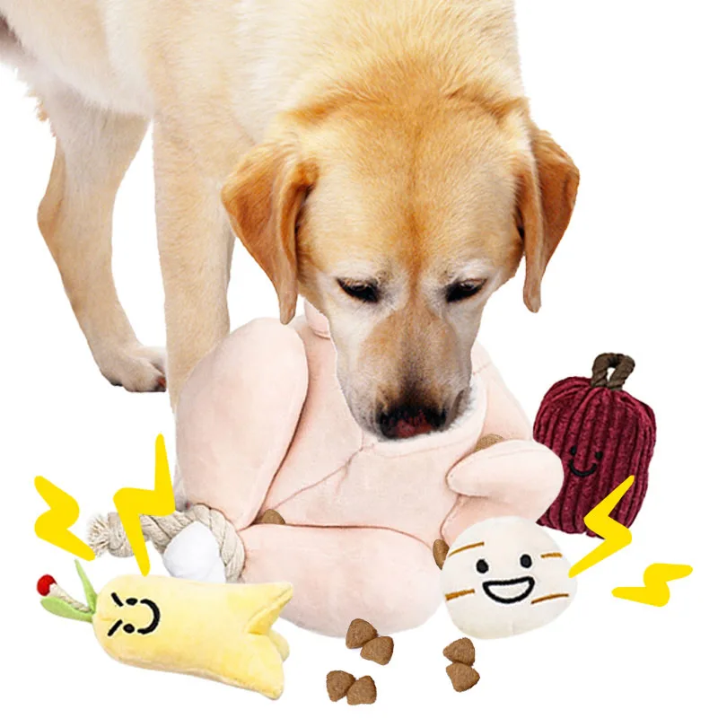 

Медленно кормящая собака, ножницы, игрушка, Интерактивная головоломка, плюшевая игрушка, мягкий пищащий табак, тренировочная собака, медленно регулируемые игры