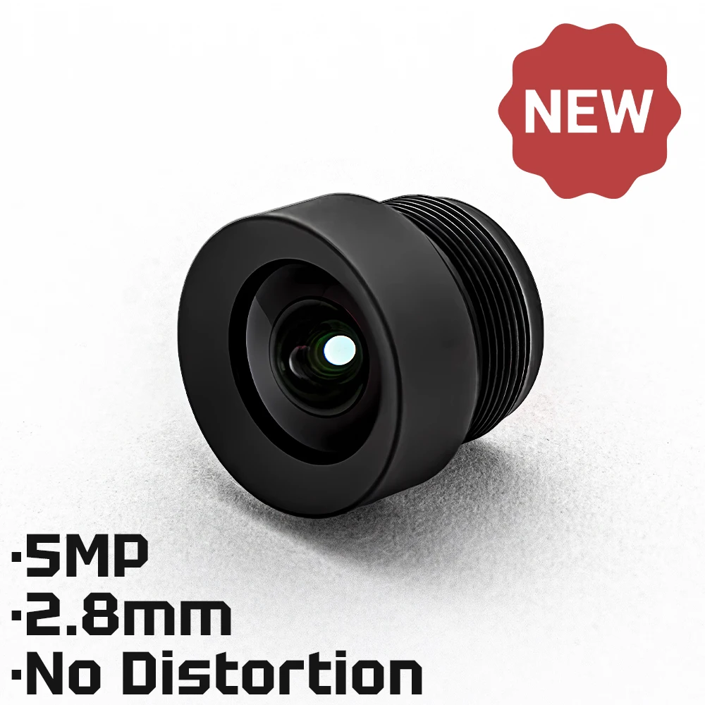 

HD 5MP M12 объектив с креплением 2,8 мм без искажений, апертура F2,8 формат 1/2,8 дюйма с фильтром 650 нм для камер видеонаблюдения