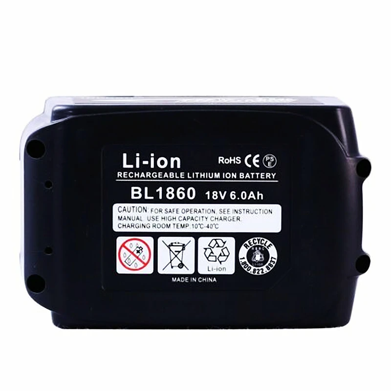 Аккумуляторная батарея BL1860 18 в 6000 мАч 1-3 упаковки аккумулятор для Makita BL1830B BL1860B