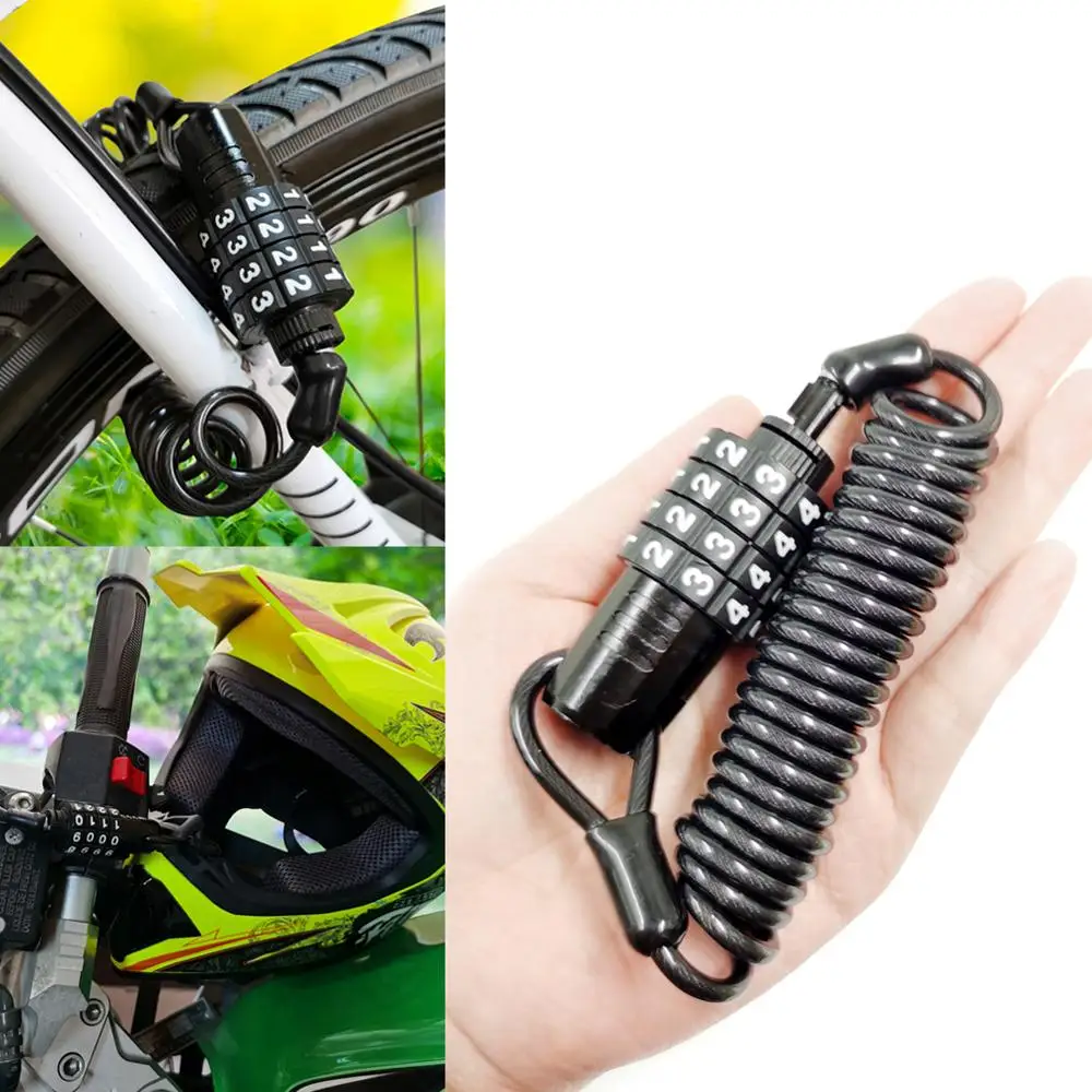 

Motorcycle Anti-theft Helmet Code Lock Multi-function Wire Lock Luggage Password Bicycle Lock Helmet