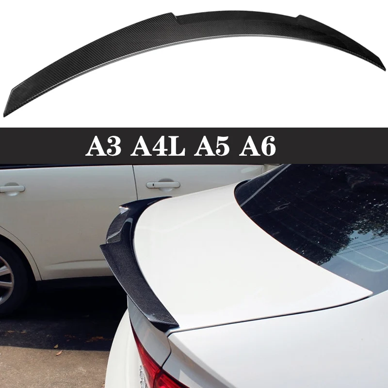 

Подходит для audi серии A3, A4L, A5, A6, C7, B8, B8.5, B9 хвост из углеродного волокна модифицированный хвост из углеродного волокна, спойлер на задний багажник, крыло