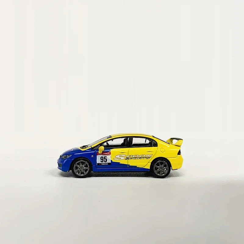 Модель автомобиля DCT 1:64 Civic Type-R FD2 литой автомобиль-симулятор из сплава ложка No 95