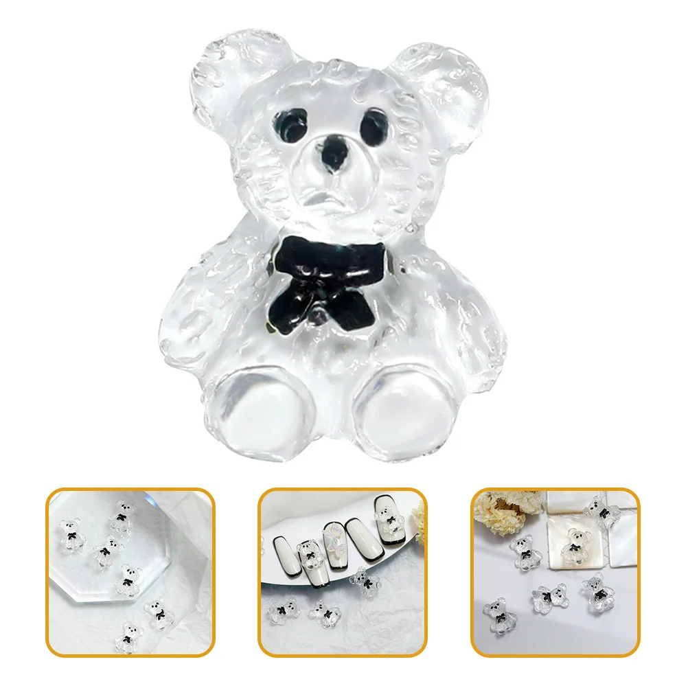 

Nail Charm Charms Decorations Lovely 3D Decor Little Decals Resin Manicure Heart Diy Stickers Toenail Golden Nail sticker