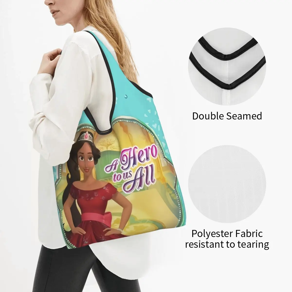 Пользовательский многоразовый Disney Елена авалора вдохновляющая сумка для